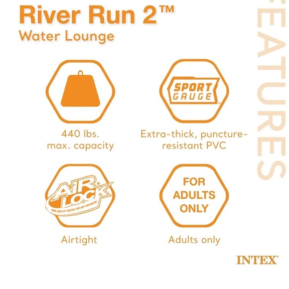 Intex River Run II 2 Person Tube Float + Cooler - Picture 4 of 14